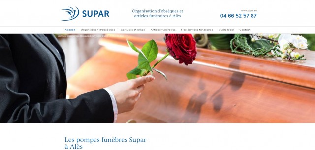 Société de pompes funèbres sur Alès - www.supar.eu