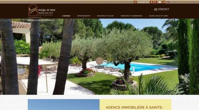 Vente de villa avec vue sur mer à Sainte Maxime - www.neigeetmer.com