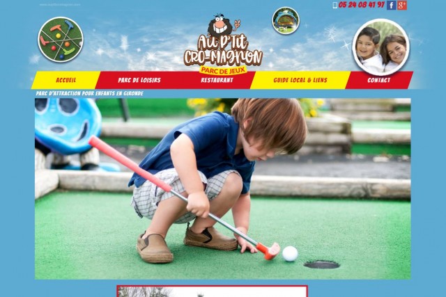 Parc de loisirs pour enfants avec restaurant en Gironde - Au P’tit Cro-Magnon