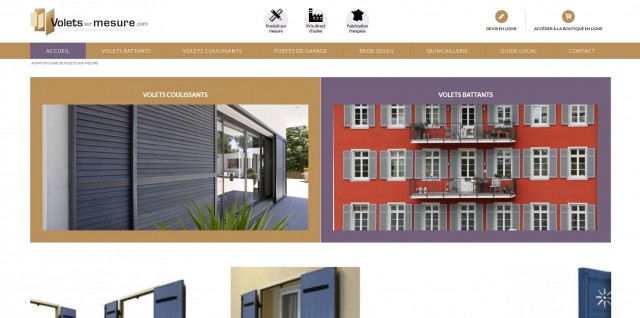 Vente de volets sur mesure en ligne - voletssurmesure.com