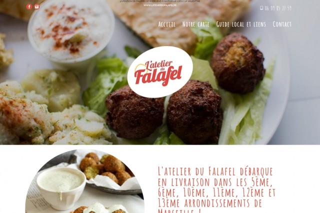 Se faire livrer des falafels pas chers à domicile à Marseille 13011 La Valentine - L'atelier du Falafel