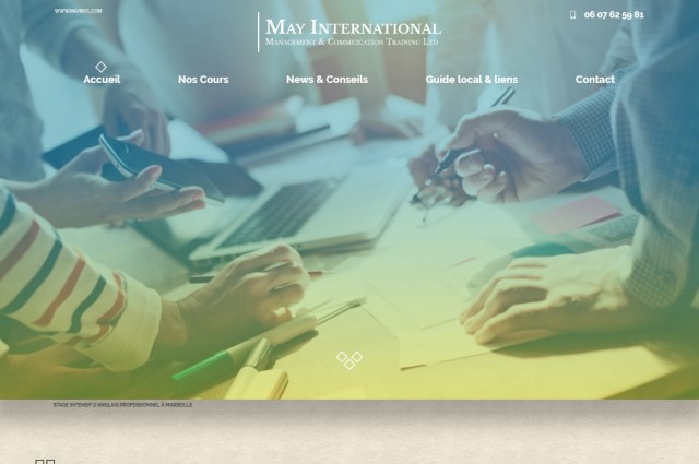 Structure pour des cours d'anglais professionnel intensifs à Marseille - May International