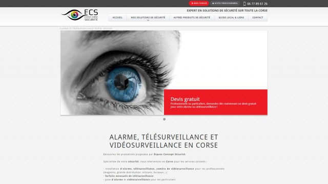 Pose de système d'alarme en Corse - Espace Corse Sécurité