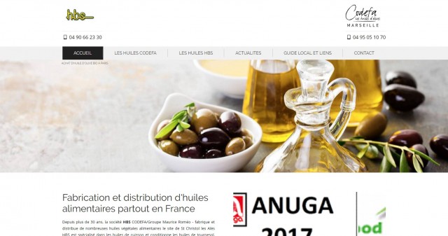 Fabrication et distribution d'huiles végétales alimentaires sur Marseille - www.hbscodefa.com