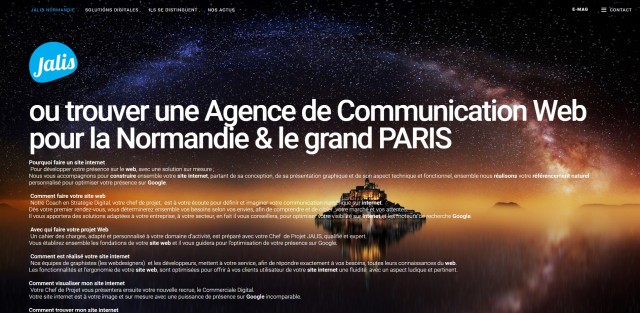 Création et référencement de site en Normandie - Jalis