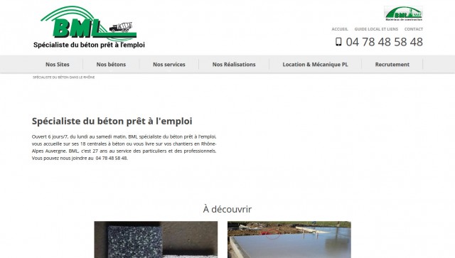 Où commander du béton prêt à l'emploi dans le Rhône ? - BML