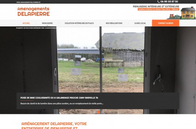 Où trouver un menuisier pour l'installation de baie vitrée à Yvetot - Aménagements Delapierre