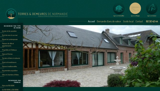 Agence immobilière à Dieppe spécialisée dans l'immobilier de charme - Terres et Demeures de Normandie