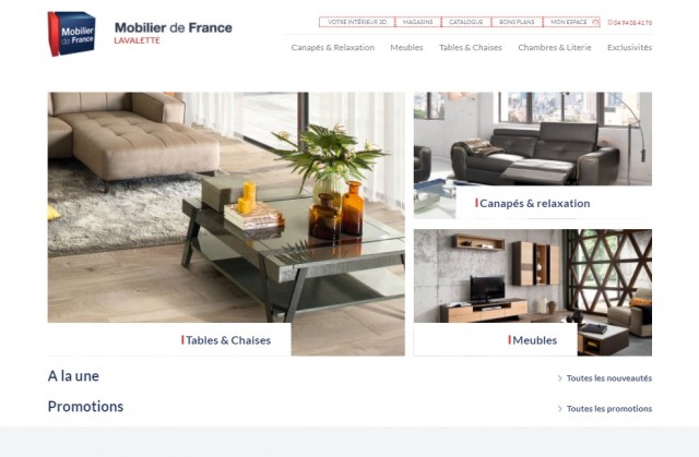 Magasin de mobilier haut de gamme à La Valette-du-Var - Mobilier de France