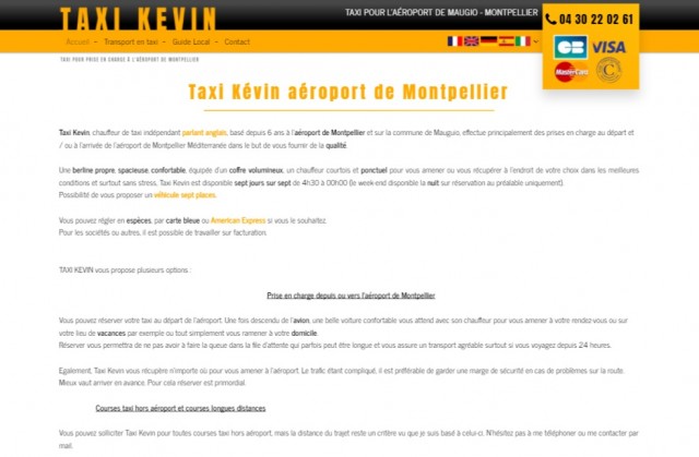 Trouver un taxi à l'aéroport de Montpellier - Taxi Kévin