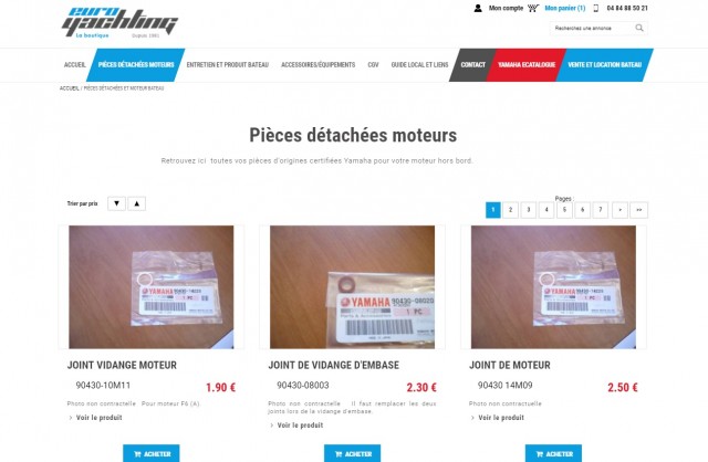 Pièces accessoires et moteurs Yamaha pour bateau : Euroyachting.