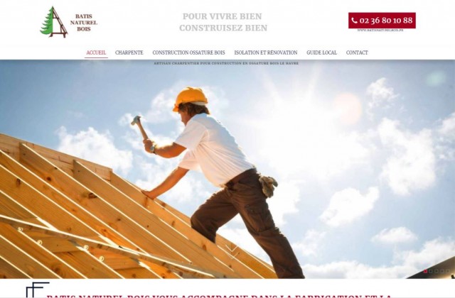 Charpente en bois avec isolation Le Havre - Batis Naturel Bois