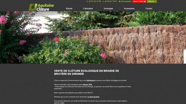 Où acheter une clôture en brande de bruyère en Gironde ? - Aquitaine Clôture