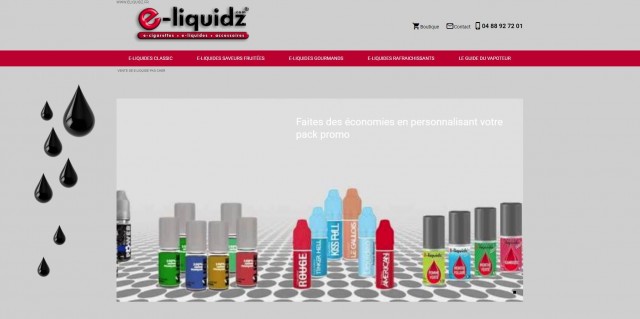 Vente en ligne de e-liquide - E Liquidz