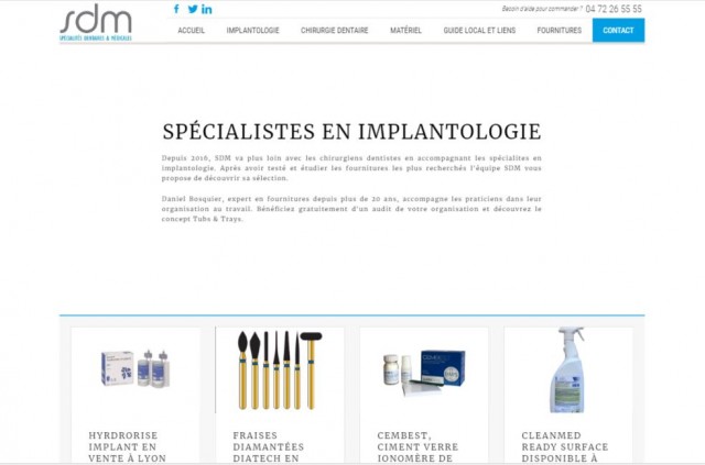 Vente de matériel pour implantologie à Lyon - SDM