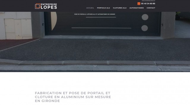 Quel artisan pour la fabrication d'un portail en aluminium sur-mesure à Langon ? - Entreprise Lopes