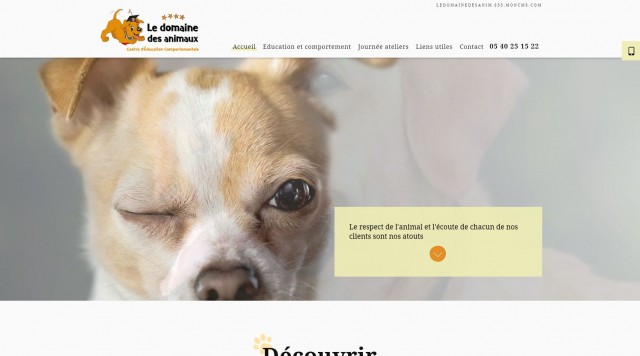 Comportementaliste canin et pension animalière sur Bordeaux - Le Domaine des Animaux