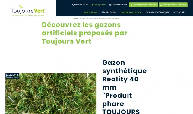 Où acheter du gazon synthétique sur Montpellier ? - Toujours Vert