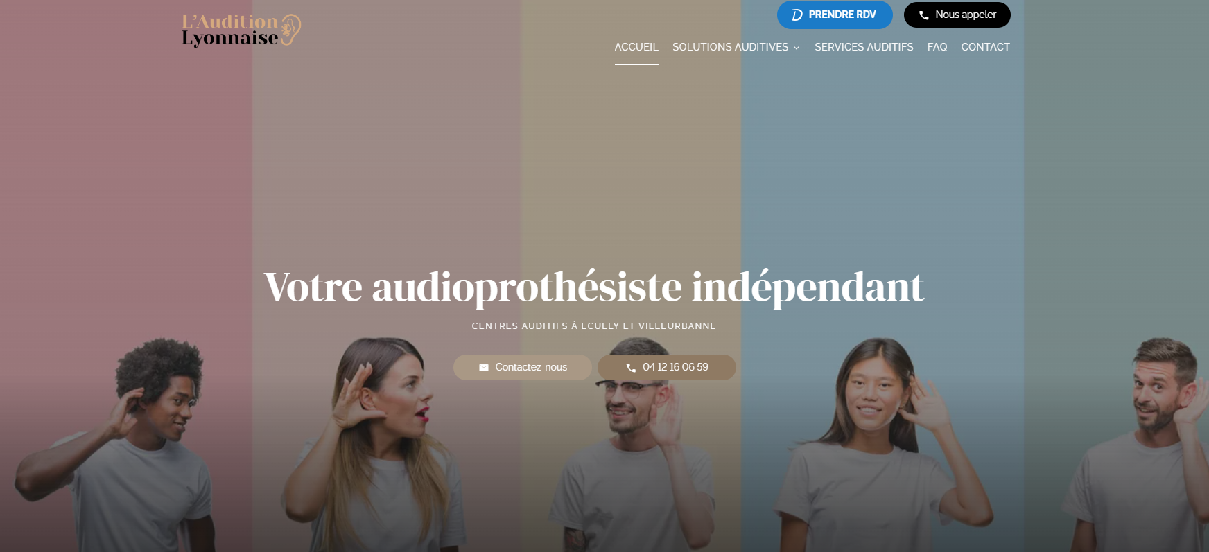 Création de site internet pour un centre d'audioprothèse à Villeurbanne - Audition Lyonnaise