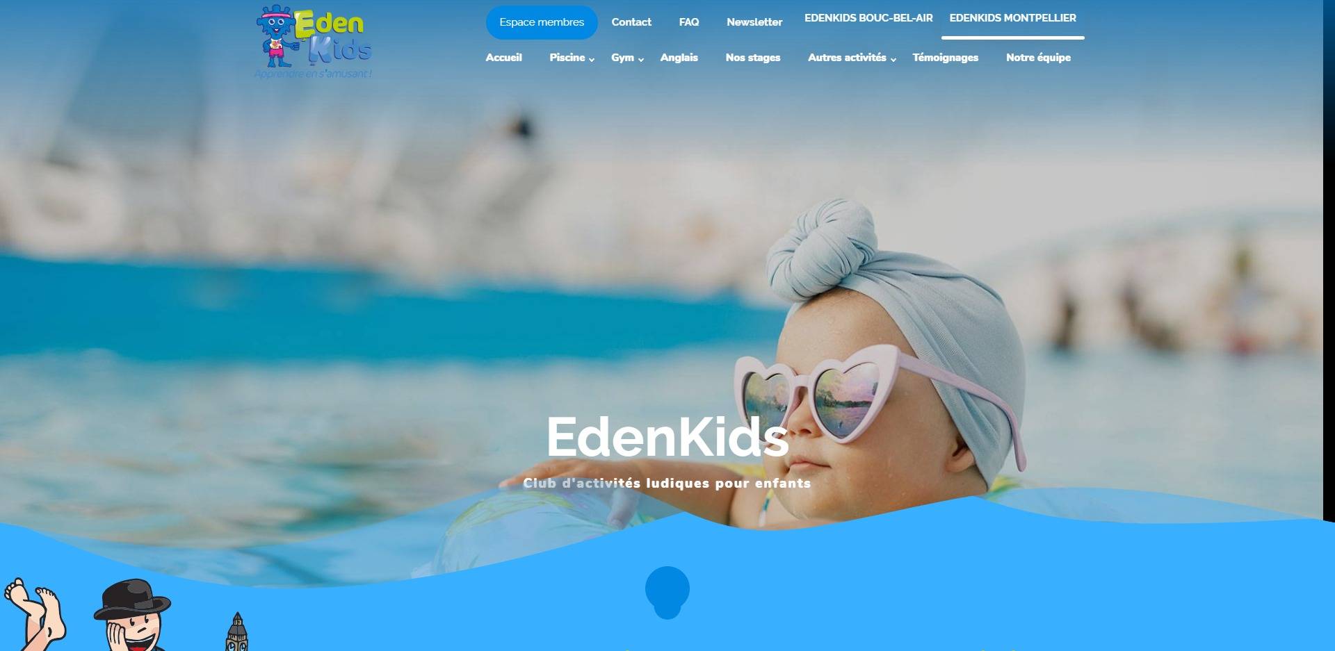 Trouver des ateliers de bébés nageurs sur Montpellier - Edenkids