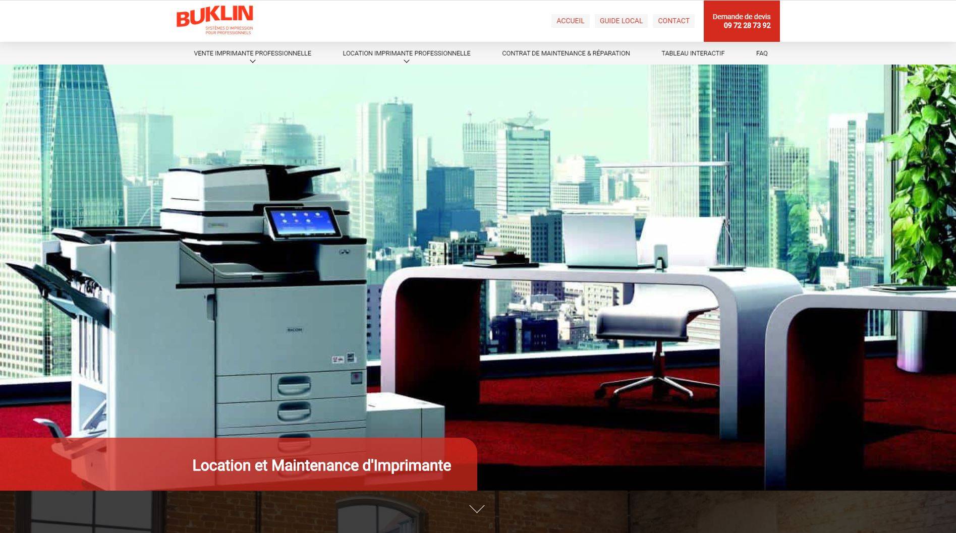 Vente et location de systèmes d'impressions pour entreprises sur Marseille - www.buklin.fr