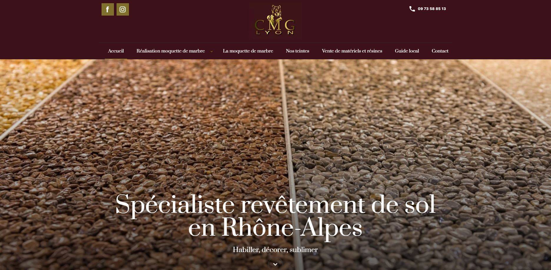CMG Lyon, réalisation de moquette en marbre