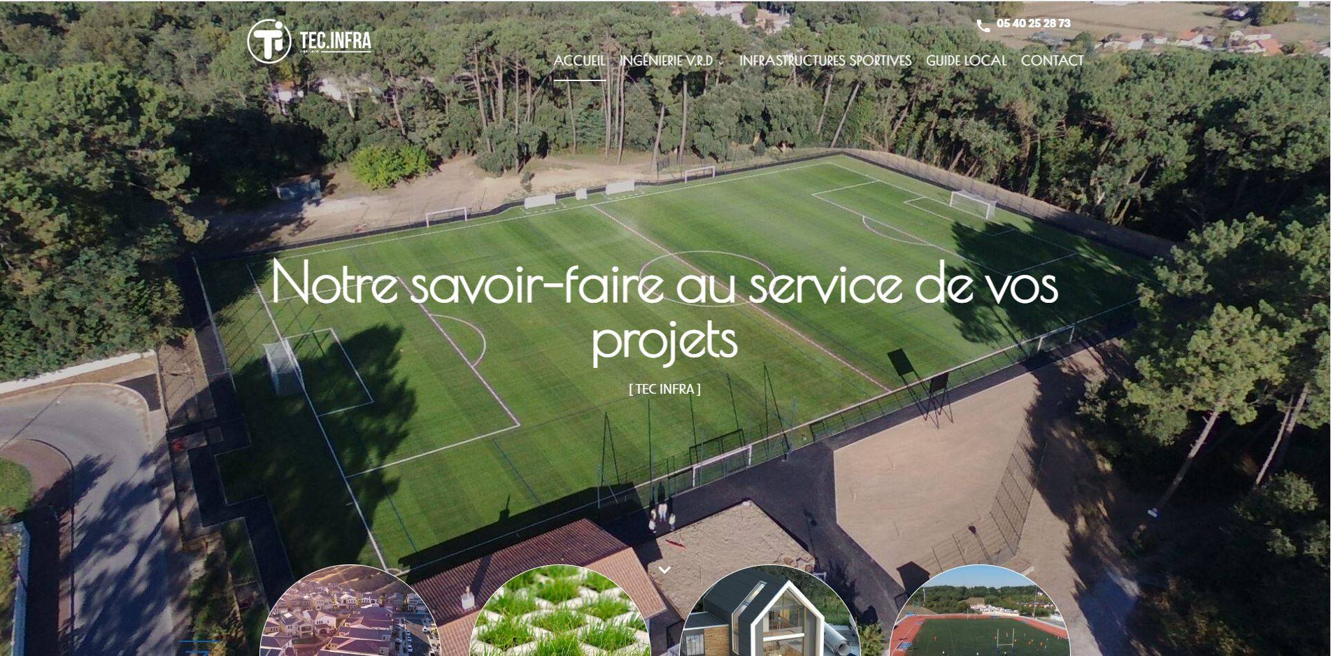 Constructeur de terrain de football en gazon naturel sur Bordeaux - TEC INFRA
