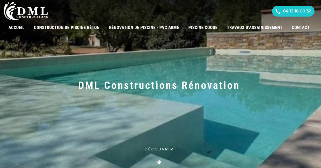 DML Constructions Rénovation - Expert en création et rénovation de piscine à Meyreuil
