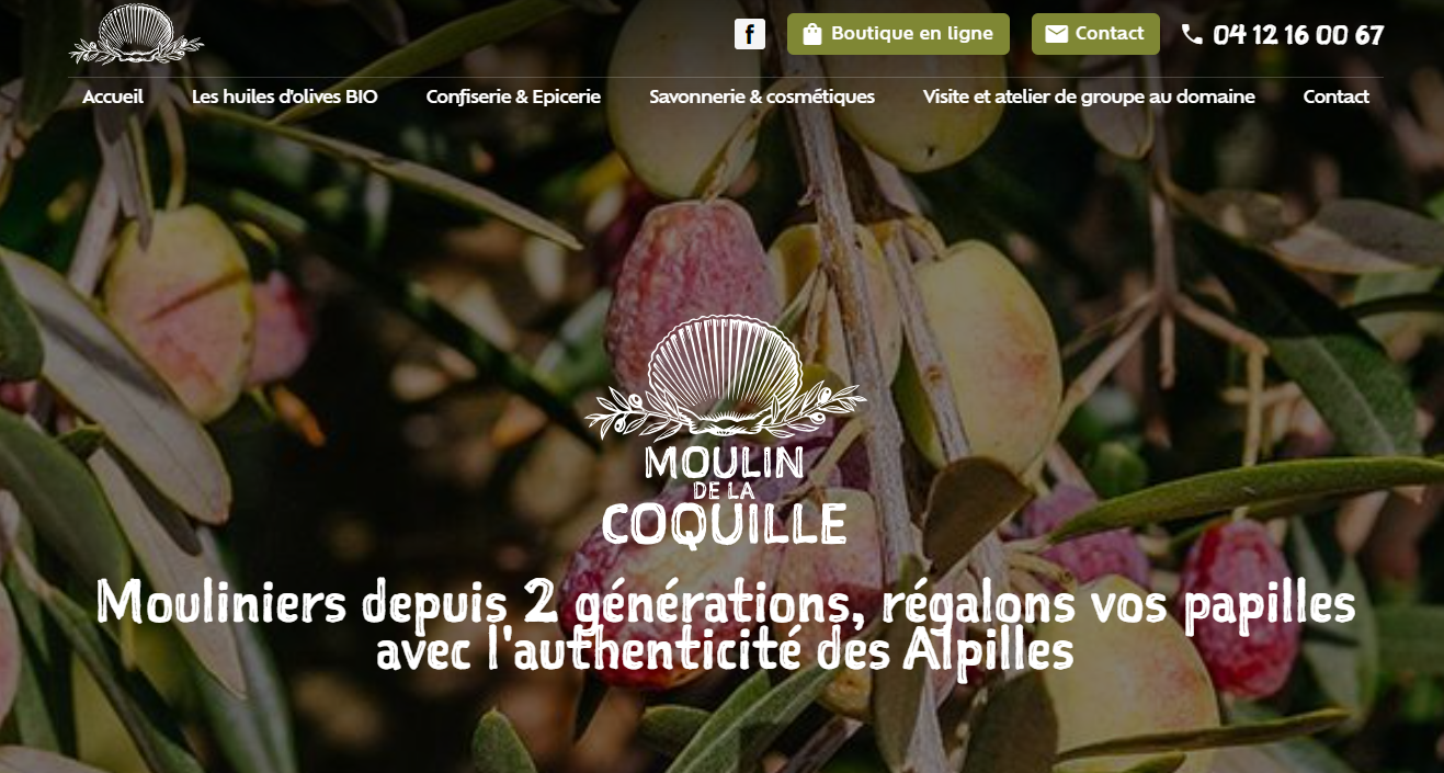 Le Moulin de la Coquille fabricant d'huile d'olive bio artisanale à Fontvieille