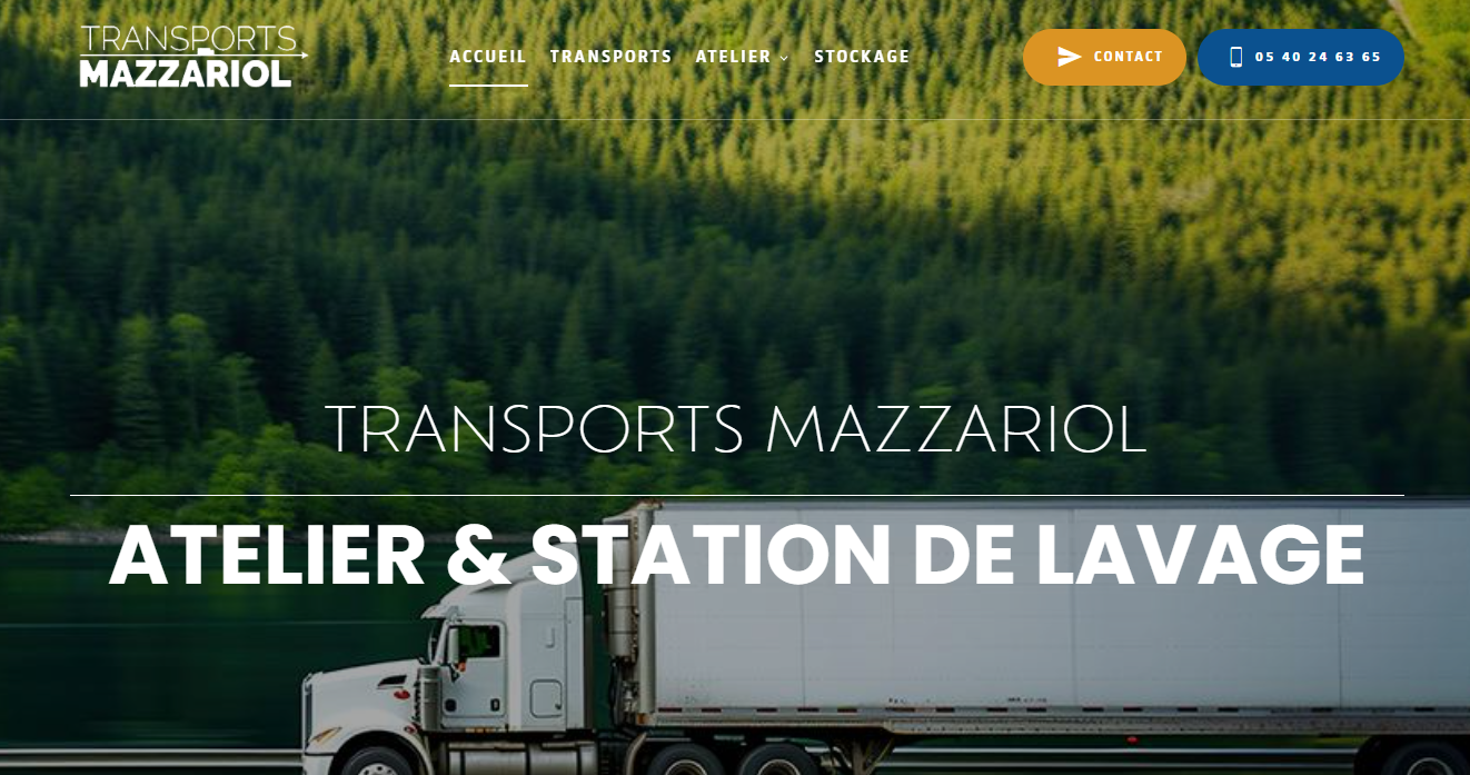 Transports Mazzariol : transport routier, garage pour poids lourds et entrepôt de stockage à Mazères