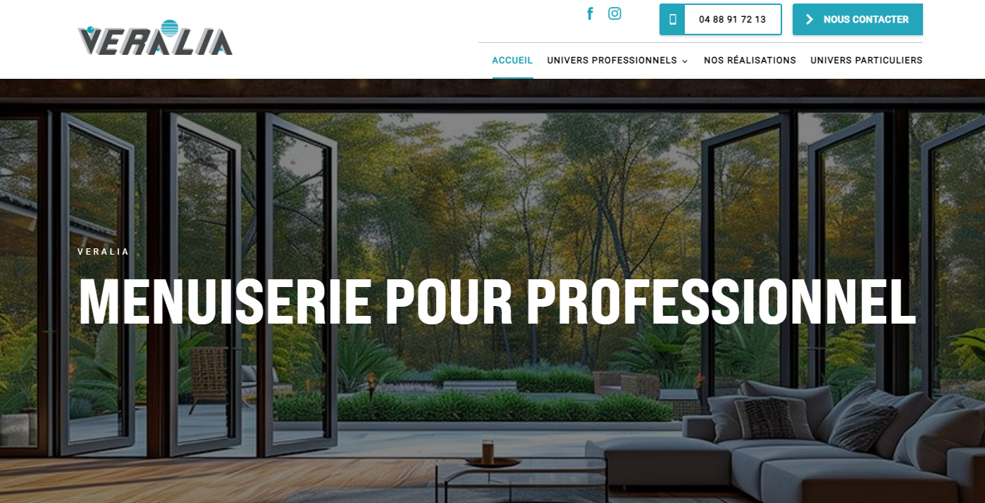 Veralia fabricant de menuiserie pour les professionnels à Marguerittes