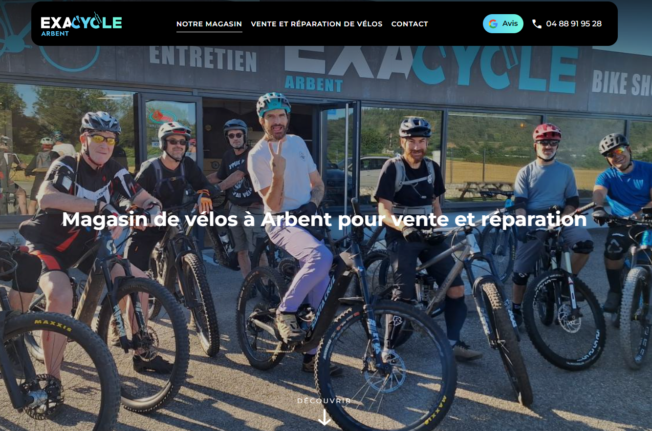 Exacycle, Magasin de vélos à Arbent