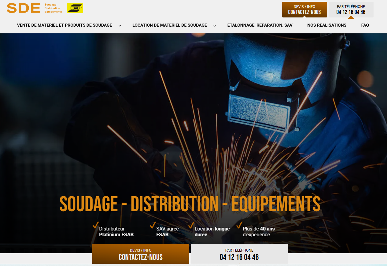 Vente de matériel et produits de soudage sur mesure à Martigues : SDE SOUDAGE DISTRIBUTION EQUIPEMENTS