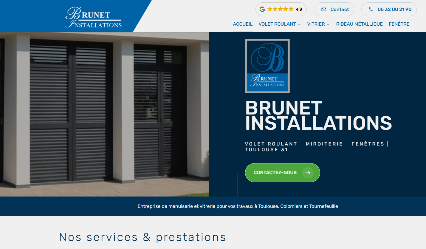 Menuisier vitrier à Toulouse et Colomiers - Brunet Installations