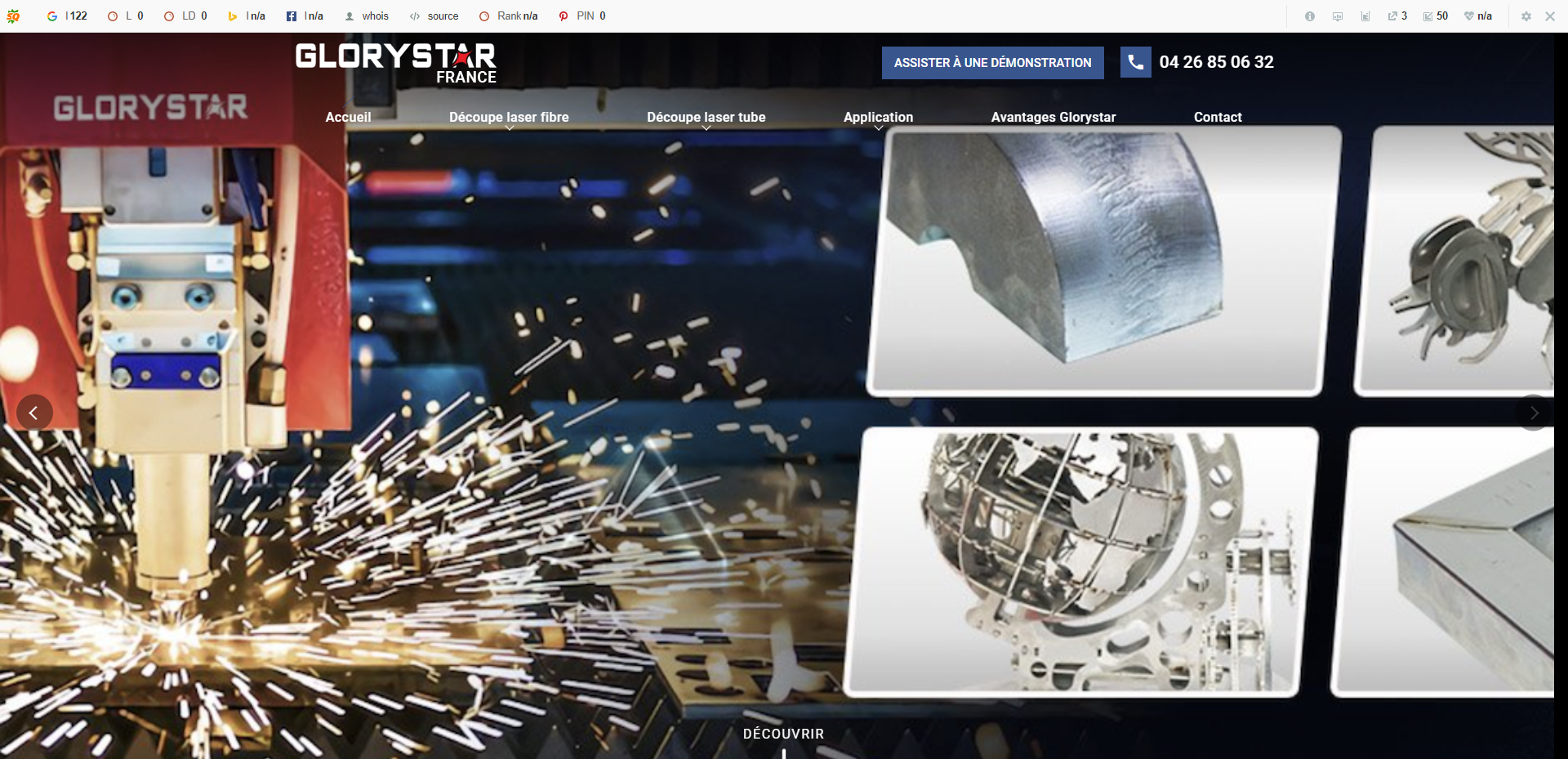 Fournisseur de machines de découpe laser 2D pour le secteur de l’industrie à Nice - GloryStar France