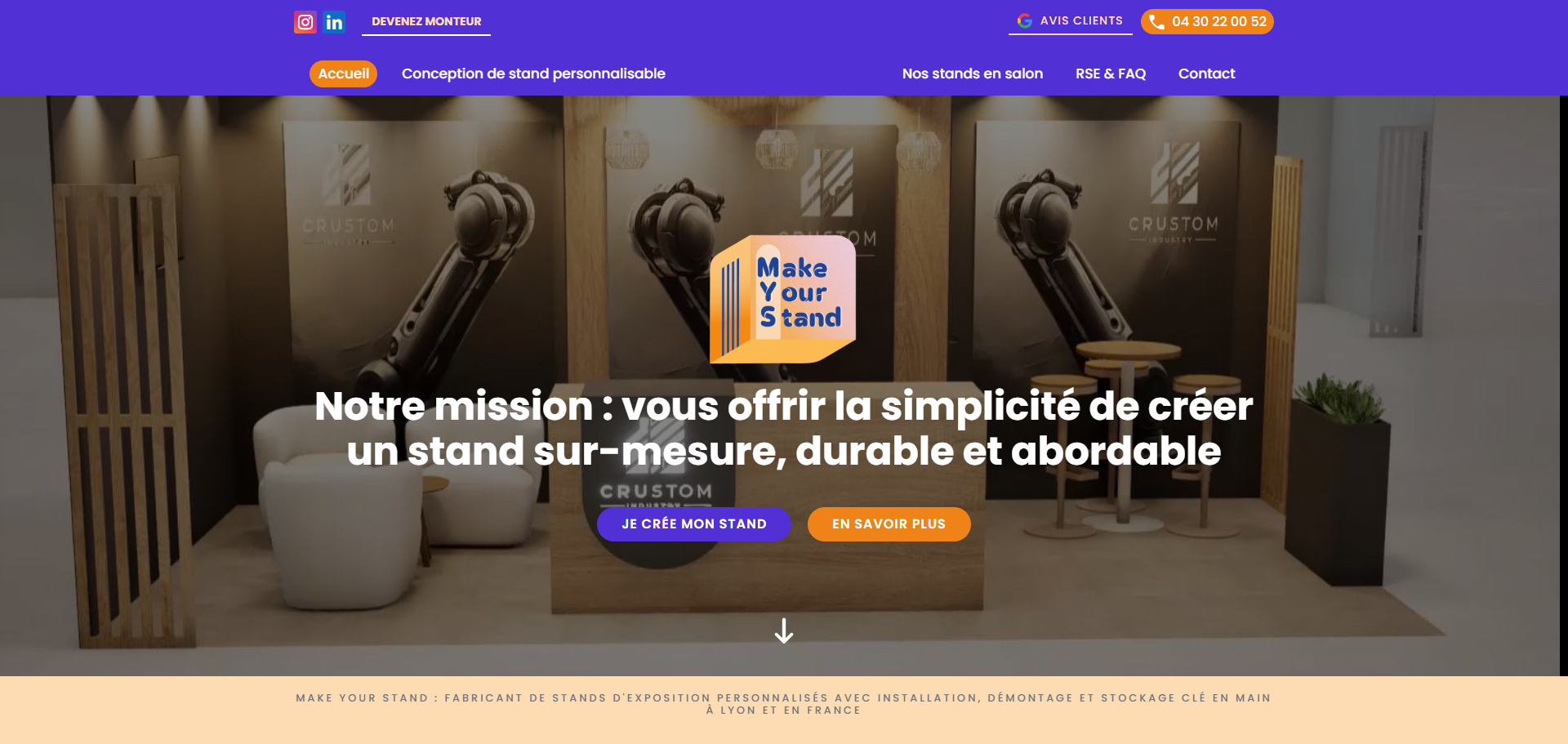 Fabrication à l'installation de vos stand traditionnel ou modulaire à Lyon - Make Your Stand