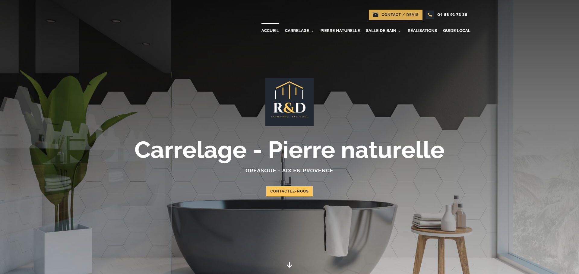 Magasin spécialisée dans la vente de carrelages à Gréasque: large choix de styles, formats et effets matières chez R&D Carrelages
