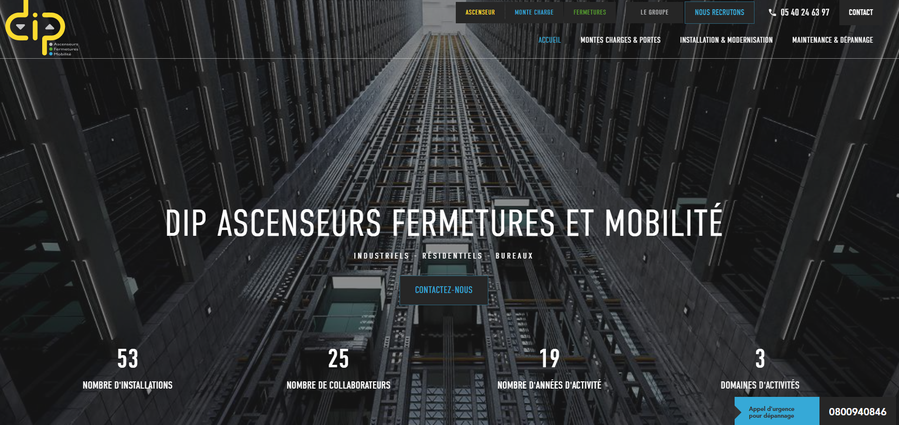DIP Ascenseurs fermetures et mobilité