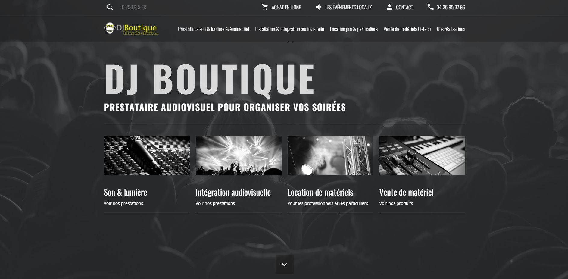 Dj Boutique, matériel de son et lumière
