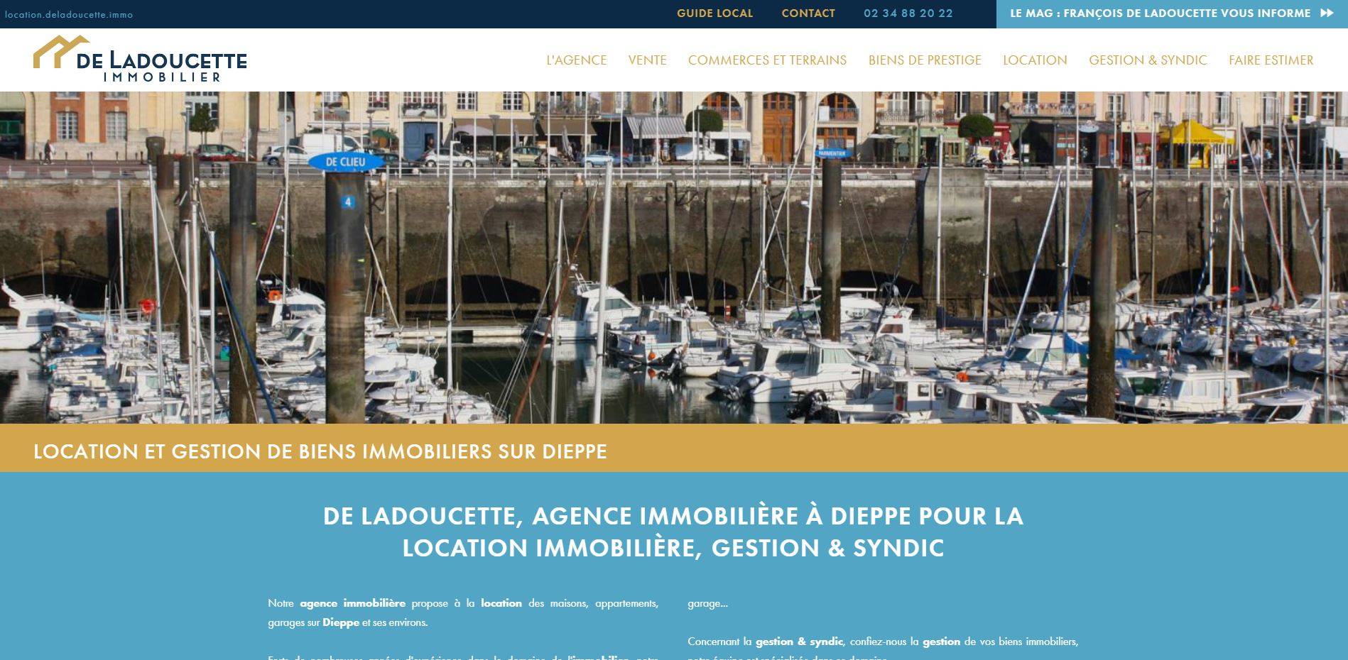 Agence spécialisée en location de biens immobiliers à Dieppe - De Ladoucette