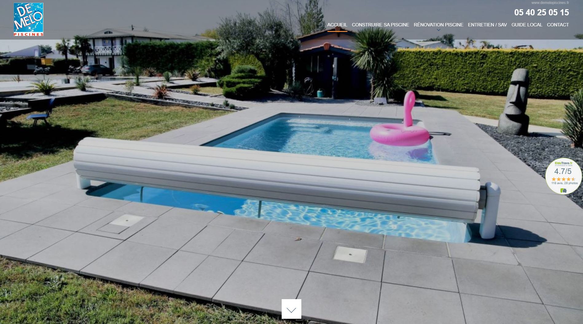 Entreprise de construction et rénovation de piscine à Saint Jean d'Illac - De Melo Piscines