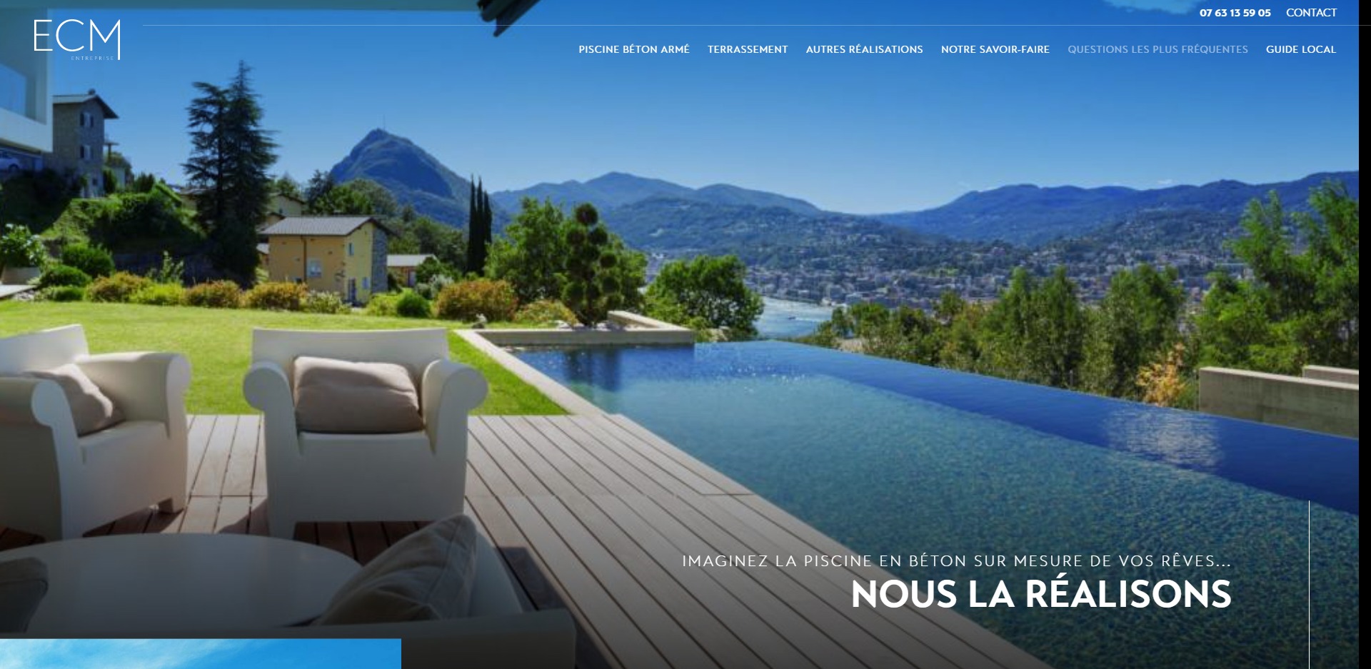 ECM, Constructeur de Piscine Enterrée Béton haut de gamme à Saint-Maximin dans le Var 83