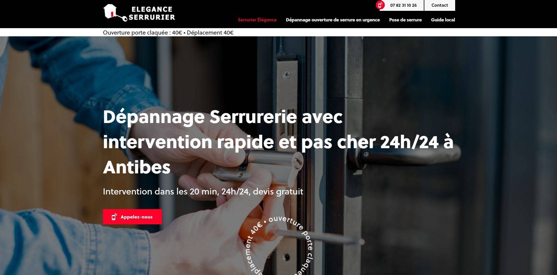 Elegance Serrurier, depannage serrurerie en urgence à Cannes