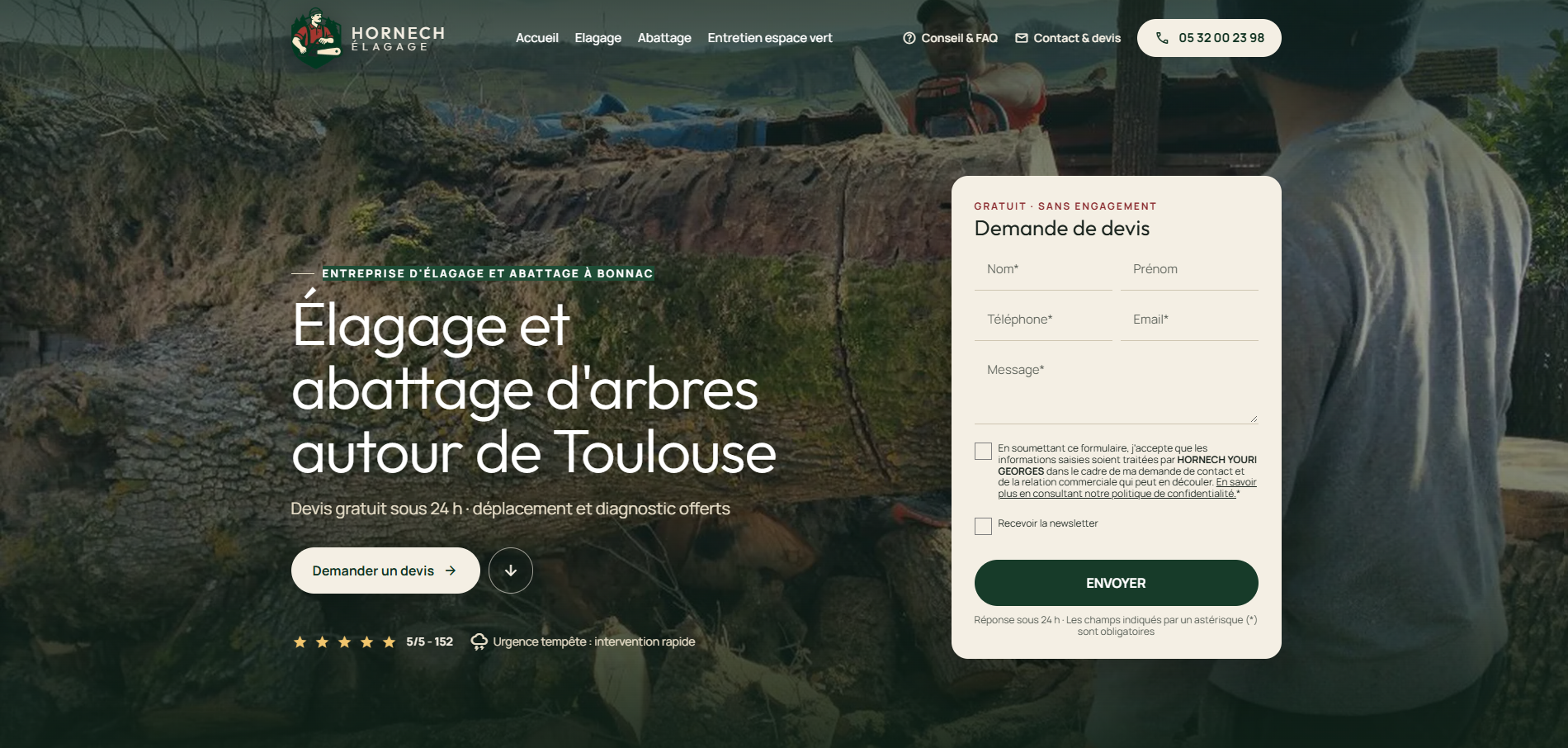 Entreprise d'élagage et abattage à Bonnac