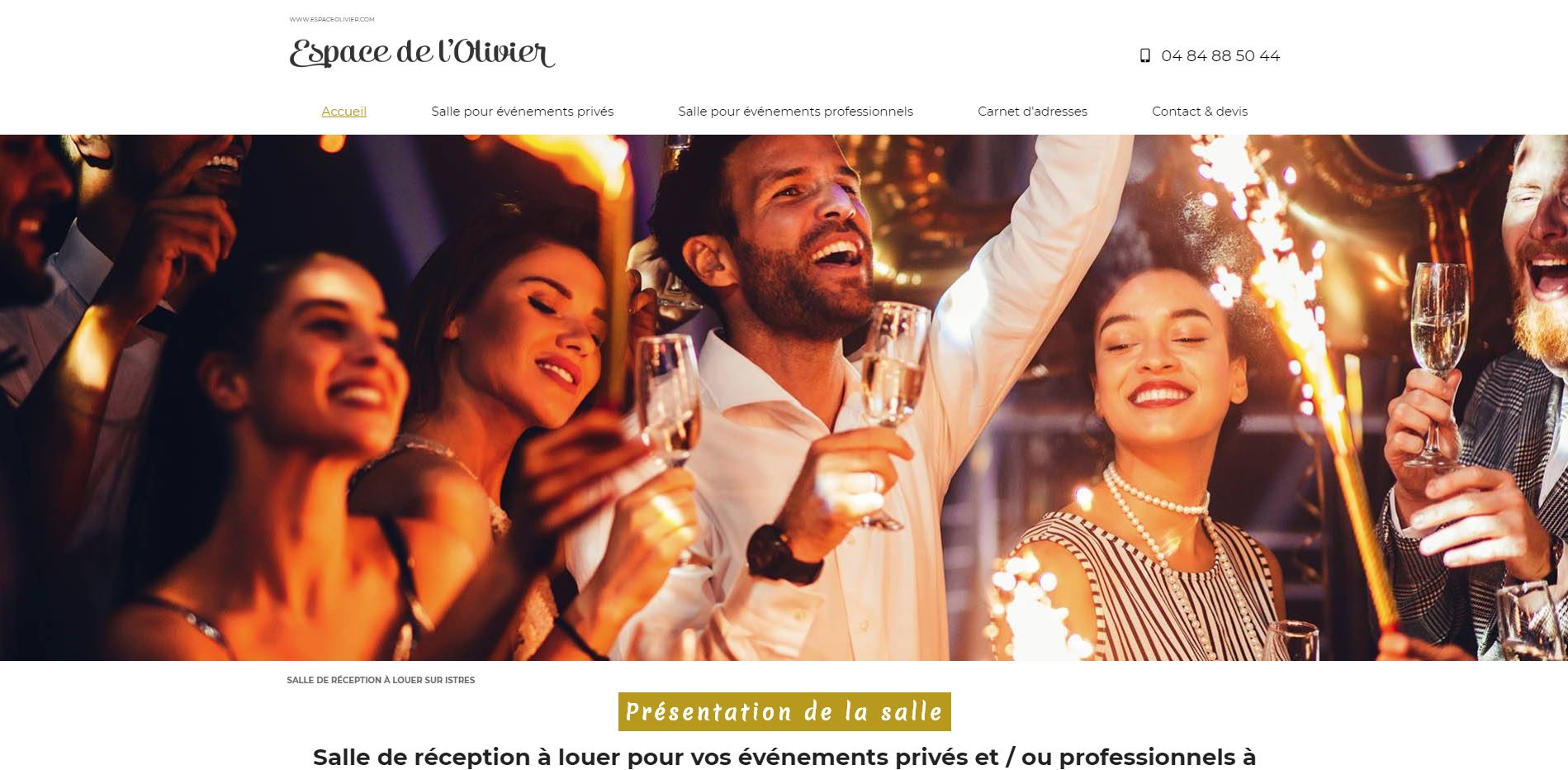 Salle de réception à louer pour événements à Istres - Espace de l'Olivier