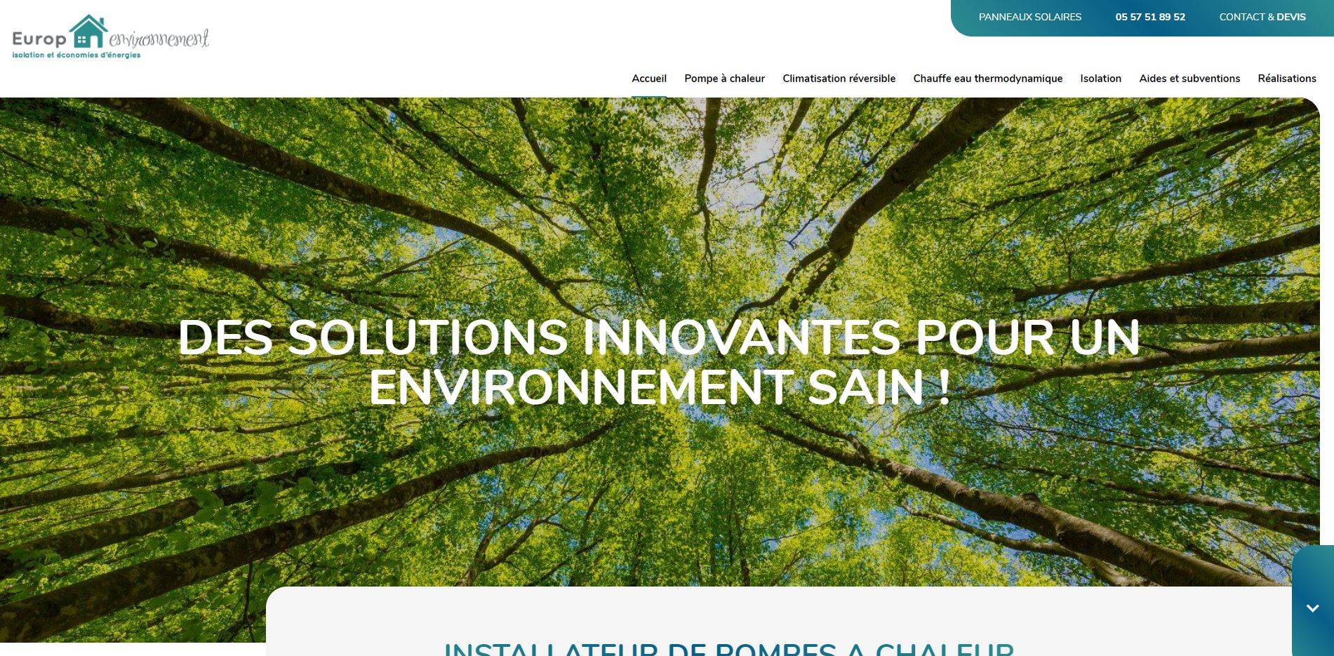 Installation pompe à chaleur Bordeaux