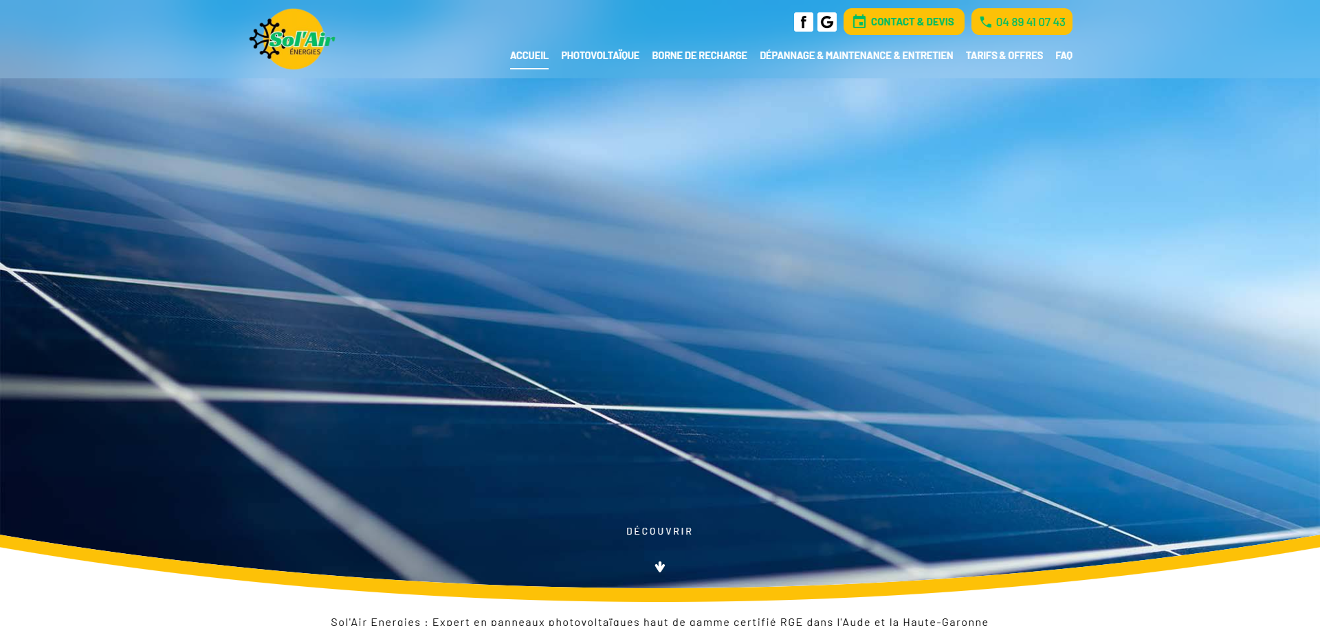 Installateur de panneaux solaire à Narbonne et en Occitanie - Sol’Air Énergies