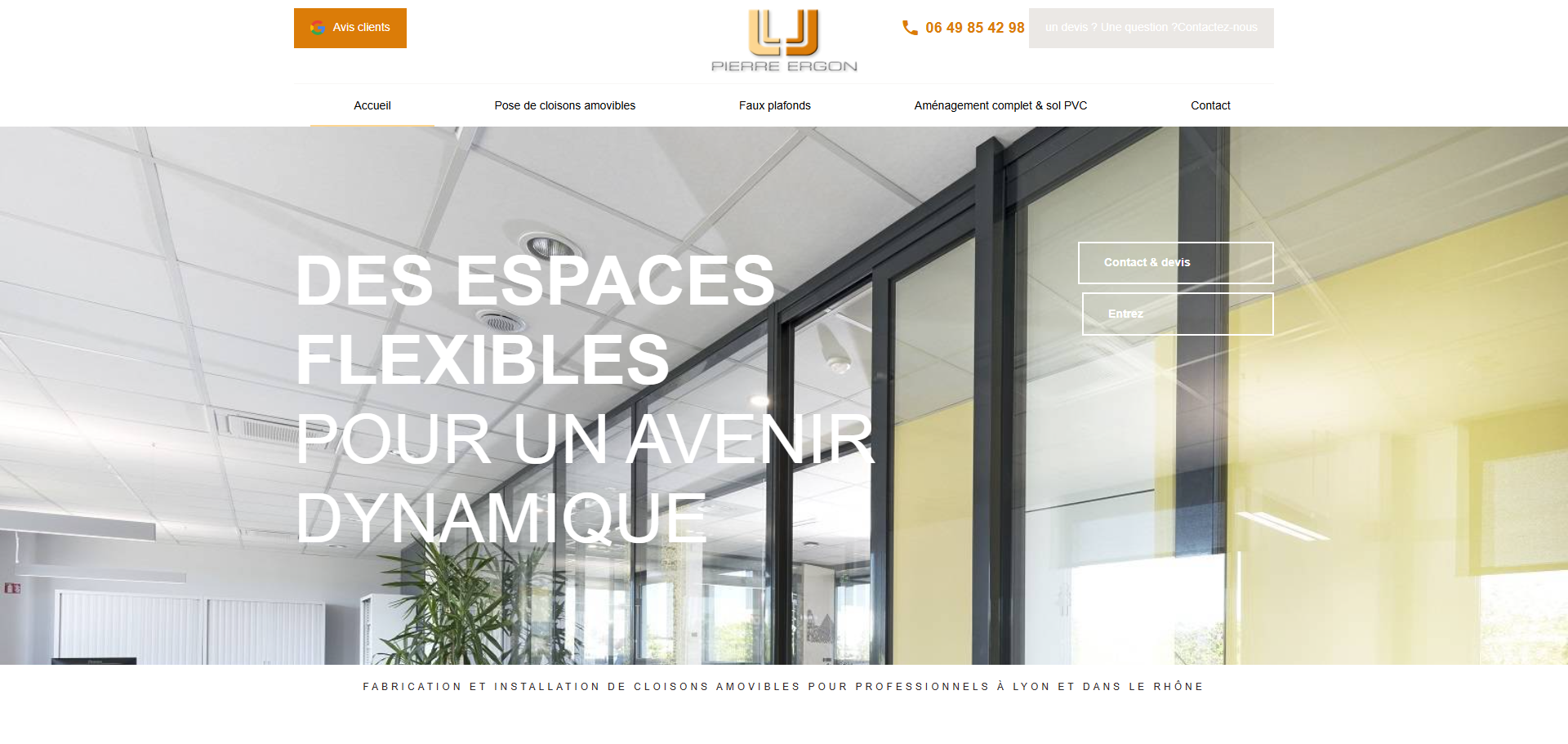 fabricant et poseur de cloison amovible pour bureaux à Lyon - 