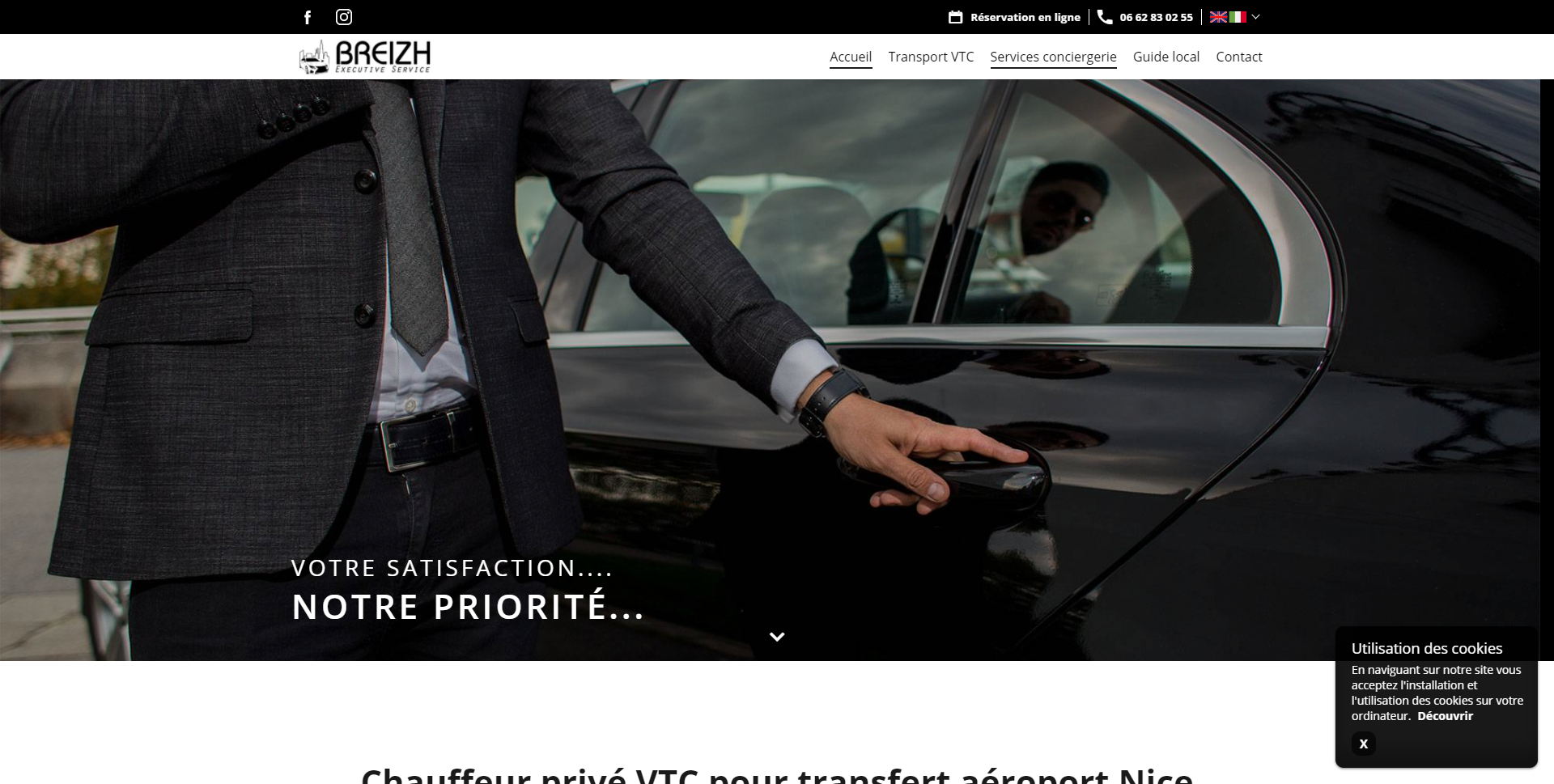 Vous recherchez un chauffeur VTC privé pas cher pour un transfert à l'aéroport de Nice ?
