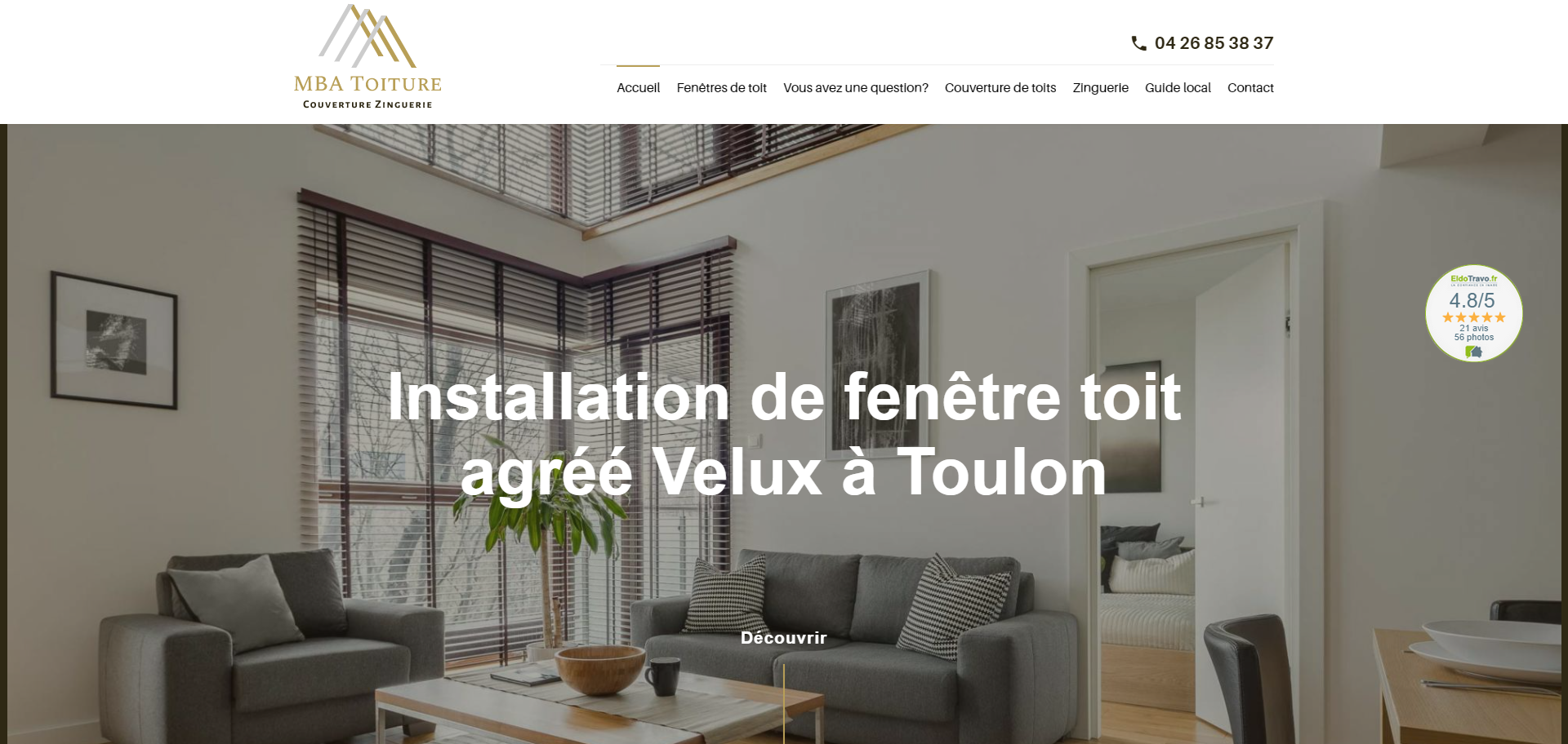 Qui contacter pour installer un velux ou une fenêtre de toit pas chère près de Toulon ou Bandol ?